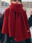 Women Minimalist Twist Knitted Warmth Plain Scarf