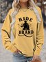 Text Letters Loose Casual Sweatshirt