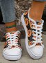 Halloween Witch Fringe Lace-Up Canvas Shoes
