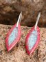 Bohemian Drop Stone Abstract Texture Dangle Earrings