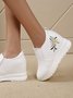 Casual Floral Embroidery Slip On Within Shoes