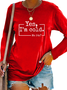 Text Letters Loose Casual T-Shirt