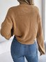 Casual Wool/Knitting Loose Plain Sweater
