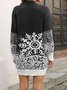 Wool/Knitting Casual Sweater Dress With No