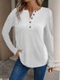 Knitted Casual Loose Plain T-Shirt
