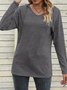 Hooded Casual Plain Loose T-Shirt
