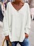 Casual Loose Fit Solid Boho Sweater