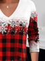 Casual Loose Plaid Knitted T-Shirt