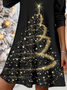 Casual Loose Christmas Tree Dress