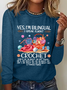 Yes I’m bilingual I speak fluent crochet – Love crocheting yarn Casual Long Sleeve Shirt