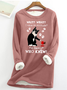 Women's Funny Cat Wait What I Have An Attitude No Really Who Knew Casual Cat Fleece Sweatshirt