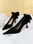 Christmas Bowknot Party Stiletto Heel Pumps