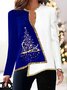 Knitted Christmas V Neck Casual Shirt