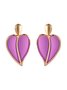 Personalized Metallic Heart Shaped Pendant Earrings