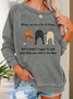 Women's Funny Money Can Buy A Lot Of Things But It Doesn'T Wiggle Crew Neck Casual Animal Sweatshirt