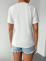 Casual Loose Cotton-Blend Hot Drilling T-Shirt