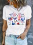 Casual Cotton Independence Day Loose T-Shirt