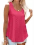 Casual Plain Knitted Tank Top