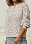 Wool/Knitting Ombre Crew Neck Sweater