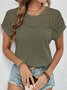 Crew Neck Casual Blouse