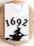 Women Text Letters Crew Neck Cotton Long Sleeve Casual Daily Spring/Fall T-shirt