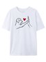 Dog & Hand Heart Design T-Shirt