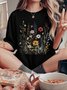 Women's Floral Print Short Sleeve T-Shirt For Summer