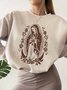 Rose floral pattern Vacation Collage Aesthetic Oversized Sweatshirt