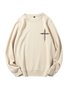 The Faith Cross Printed Cotton Sweatshirt