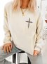 The Faith Cross Printed Cotton Sweatshirt