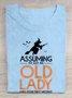 Assuming I'm Just An Old Lady Was Your First Mistake Halloween T-Shirt