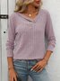 Crew Neck Plain Casual Loose T-Shirt