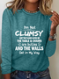 Women Text Letters Crew Neck Jersey Long Sleeve Casual Daily Spring/Fall Blouse