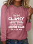 Women Text Letters Crew Neck Jersey Long Sleeve Casual Daily Spring/Fall Blouse