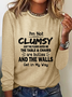 Women Text Letters Crew Neck Jersey Long Sleeve Casual Daily Spring/Fall Blouse