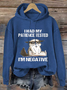 Women Text Letters Hoodie Cotton-Blend Long Sleeve Casual Daily Spring/Fall Hoodie