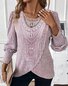 Plain Casual Blouse With No