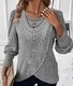 Plain Casual Blouse With No