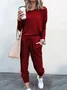 Hoodie Jersey Casual Two-Piece Set