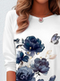 Floral Print Casual T-Shirt