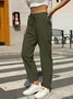 Women's  H-Line Slim Taper Pants Daily Going Out Pants Black Casual Plain Spring/Fall Pants