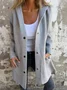 Casual Hoodie Plain Jacket