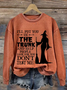 Women Halloween Crew Neck Long Sleeve Vintage Daily Spring/Fall Sweatshirt
