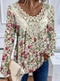 Lace Casual Floral Loose Blouse