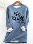 Women Text Letters Crew Neck Long Sleeve Casual Daily Spring/Fall Sweatshirt