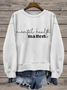 Women Text Letters Crew Neck Long Sleeve Casual Daily Spring/Fall Sweatshirt