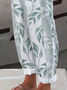 Women's  H-Line Straight Pants Daily Going Out Pants Green Casual Printing Floral Spring/Fall Pants
