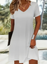 Women's V-Neck Short Sleeve Dress