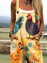 Animal Regular Fit Boho Jumpsuit