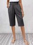 Women's  Elastic Waist H-Line Wide Leg Pants Daily Going Out Pants Apricot Casual Split Joint Plain Summer Pants